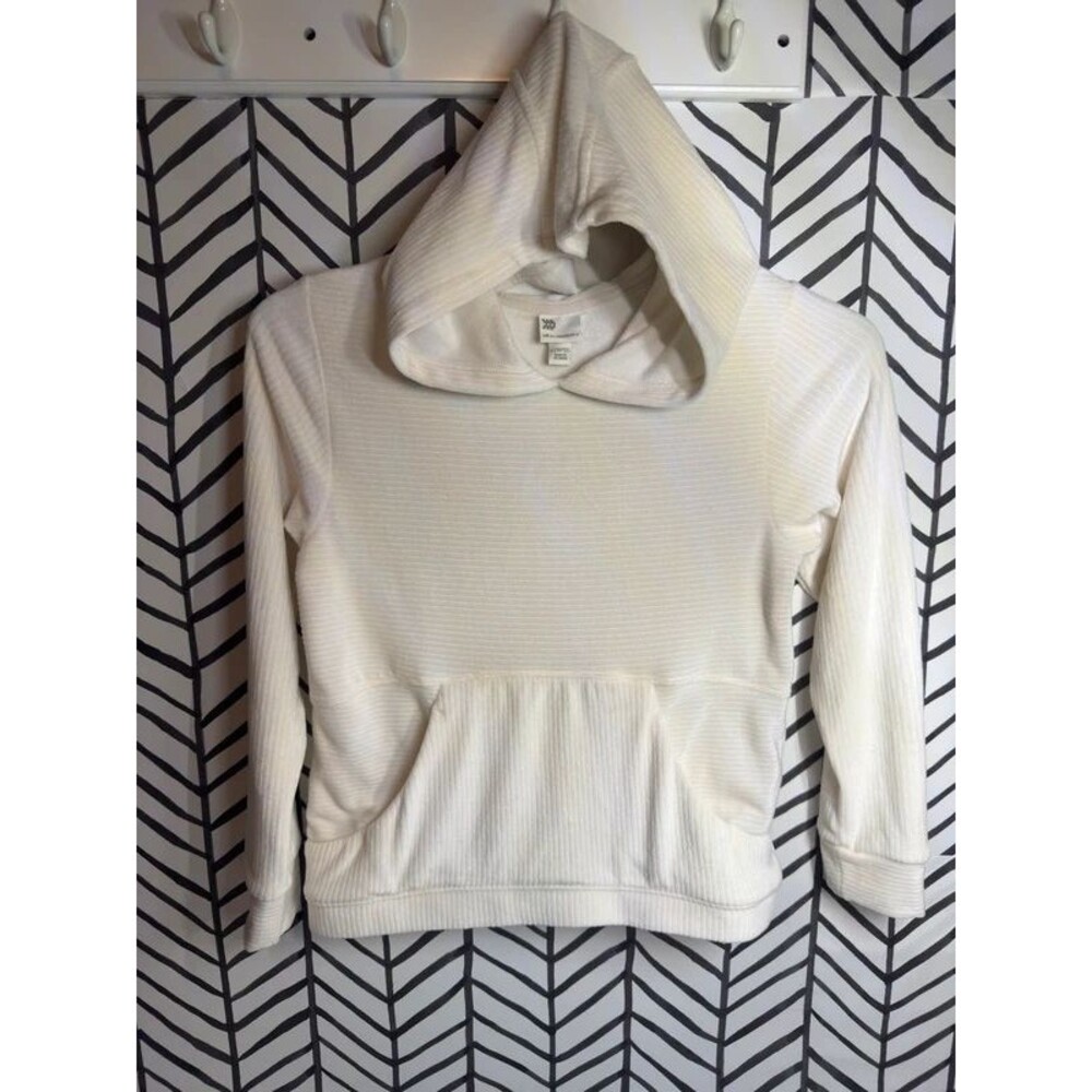 All In Motion White Super Soft Fleece Hoodie Girls L 10/12 7177